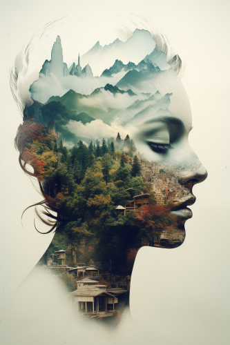Beautiful double exposure photography