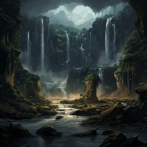 Awe-inspiring aerial view of falls