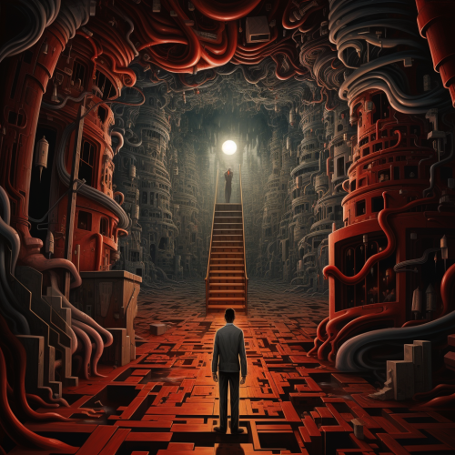 Surreal portrayal of madness in mouth image