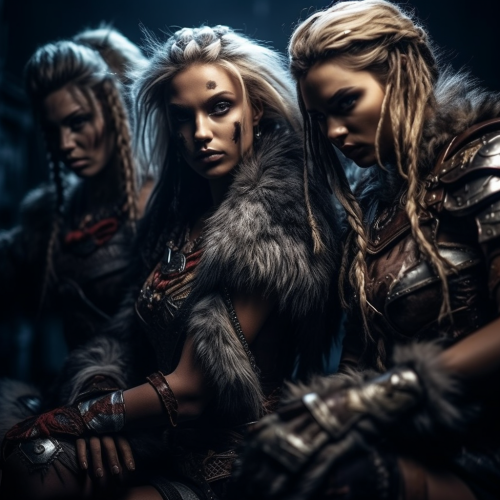 Powerful and beautiful Amazon warriors