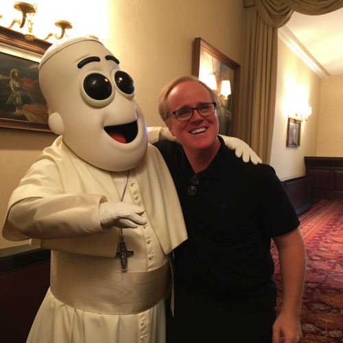 Incredibles Director Brad Bird with Pope