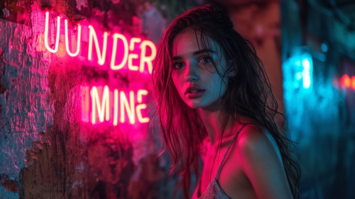 Indian adult elephants in underground bar singing woman