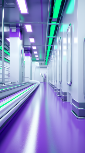 Processing Machine on Conveyor Belt