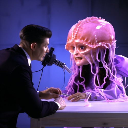 Woman-half-jellyfish-half-human in Infomercial