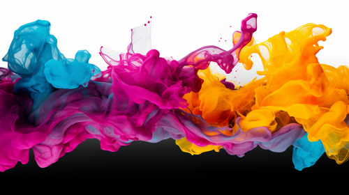 Ink Spill Downward Photo