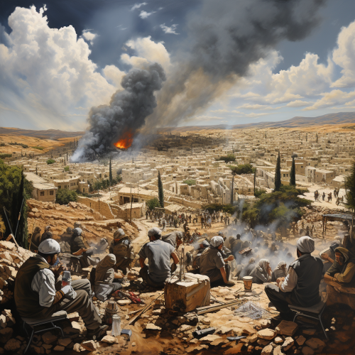 Allegory of Israel-Palestine Conflict Image