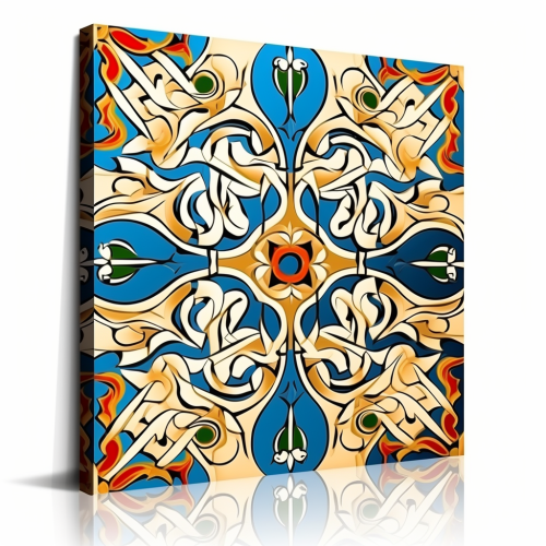Intricate Italian style roman pattern with colors