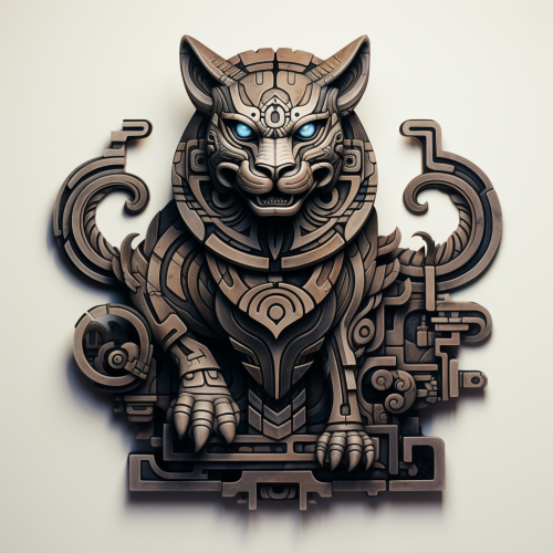 Mayan Calendar Interlacing with Jaguar