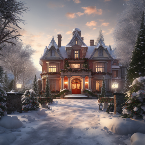 Beautiful January Mansion Image
