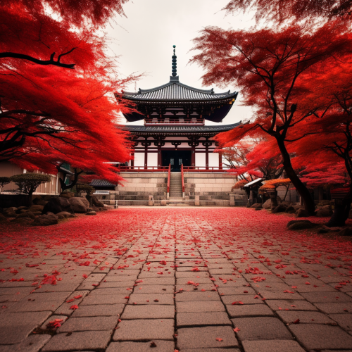 Beautiful Japanese maple trees in Kyoto