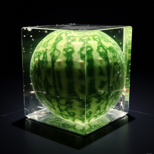 Japanese Square Watermelon in Transparent Box