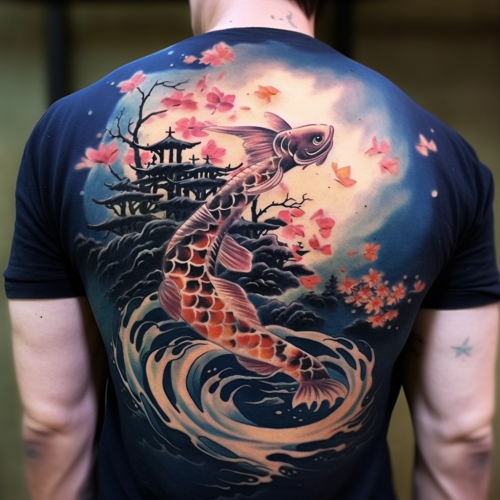 Men's Japanese Koi Fish Tattoo