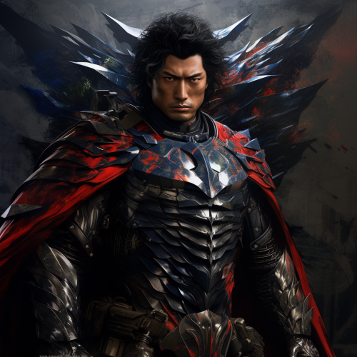 Japanese superhero in action