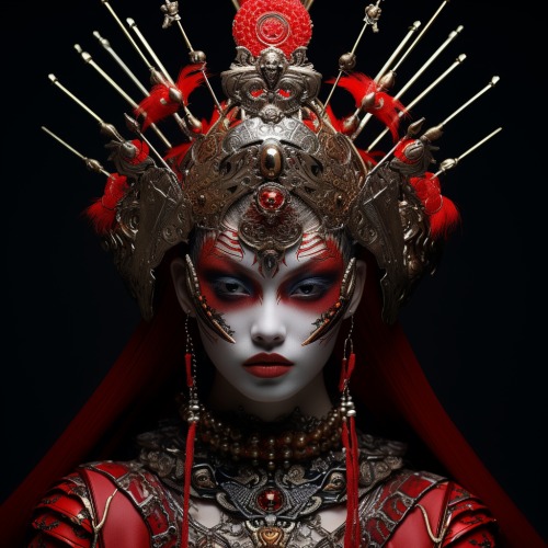 Japanese warrior crown design