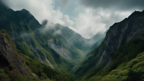 Stunning Japanese Mountain Formation