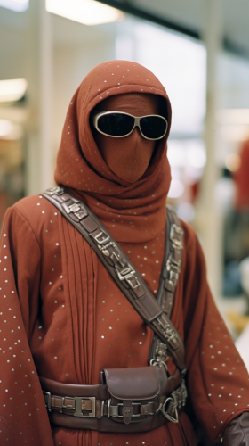 Jawa wearing Gucci in 1960s store