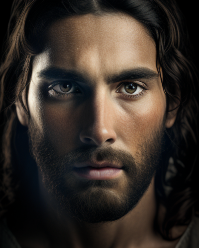 Cinematic portrait of Jesus Christ