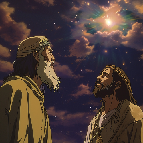 Jesus speaking to God in anime movie