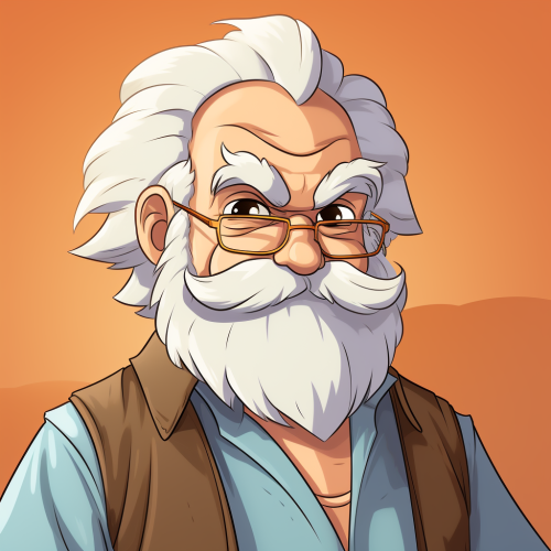 Anime cartoon of a Jewish Salesforce employee