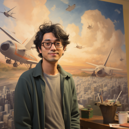 Jiro Hirokoshi working as IT developer Coding