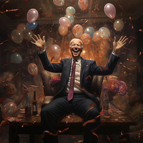 Joe Biden celebrating his victory