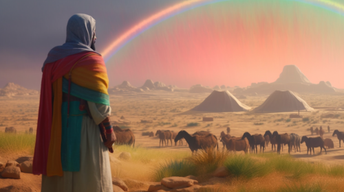 Joseph wearing his colorful coat