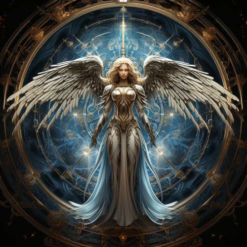 Jung Archangel wielding glowing ? swords Jung Archangel wielding glowing ? swords