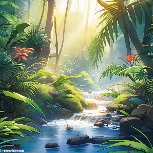 Stunning Jungle Stream Sky Art Stunning Jungle Stream Sky Art