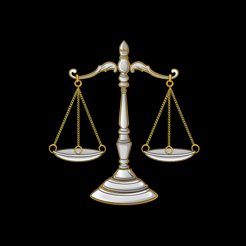 Cartoon White Scales of Justice