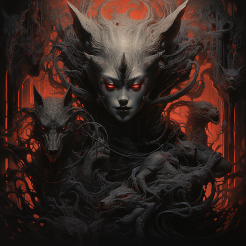 Detailed Kabuki Kitsune Art