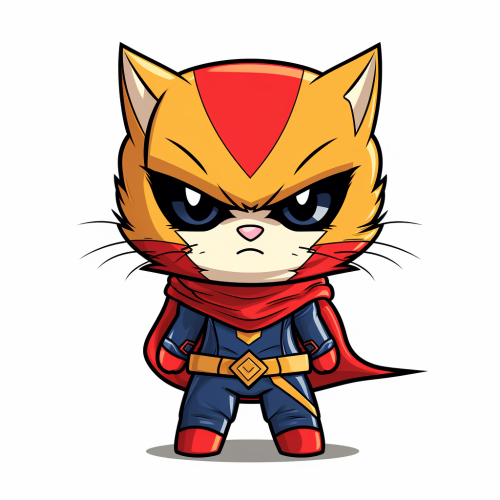 Adorable cat dressed as Ms. Marvel