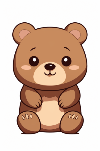 Cute Kawaii Bear Cartoon Image