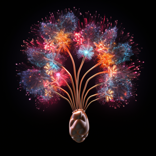 Colorful Kidney Fireworks Display