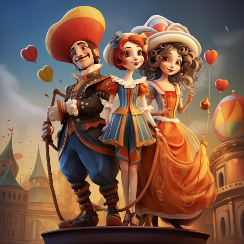 Kids Carnevale Colombina Arlecchino Gondola Pixar