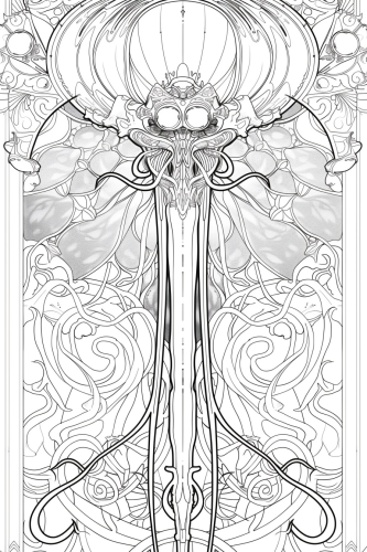 Kids Coloring Book Mandala Design