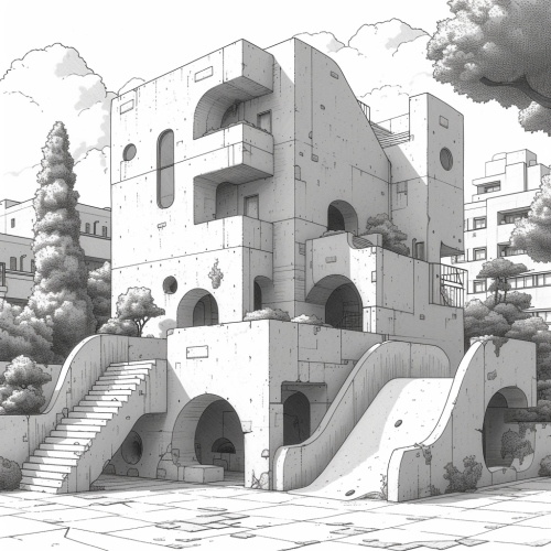 Imaginary Kids Playground House in Park Coloring Page