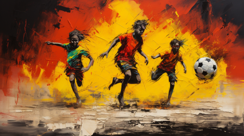 Kids Playing on Dirt Paving