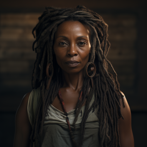 Mature woman with dreads from The Shack