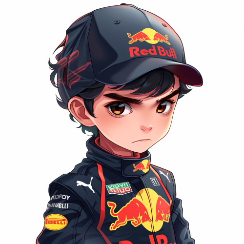 Anime Max Verstappen Navy Suit