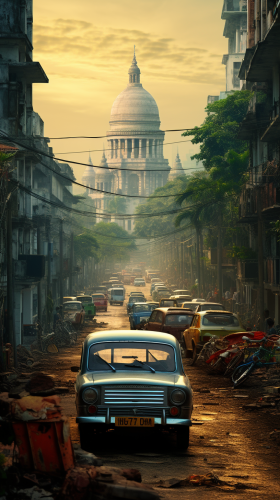 A captivating view of Kolkata city