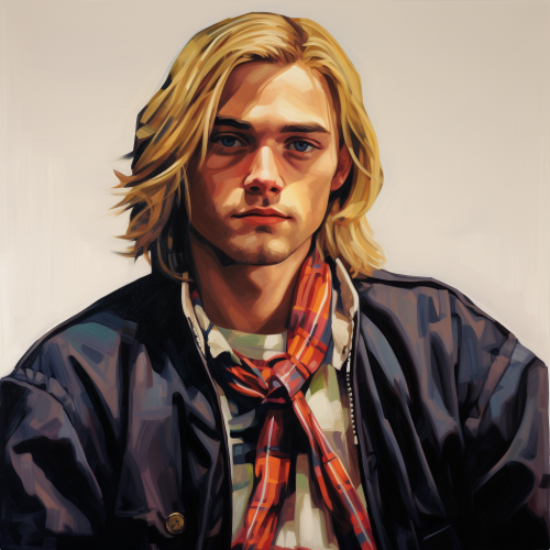 Kurt Cobain in preppy attire Kurt Cobain in preppy attire