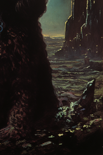 Labradoodle dark scifi fantasy cover art