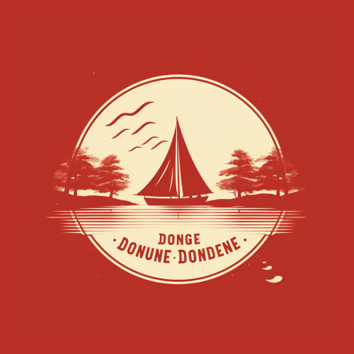 Retro American Lakeside Campsite Logo