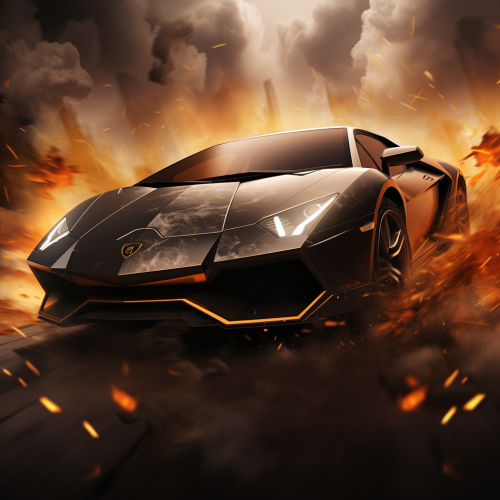 Lamborghini Gallardo Black Bull Brown Characters