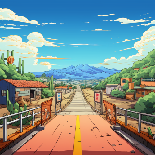 Manga Border Crossing Scene