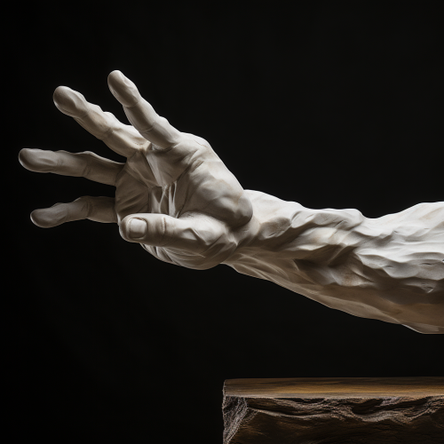 Strong hand moves object away