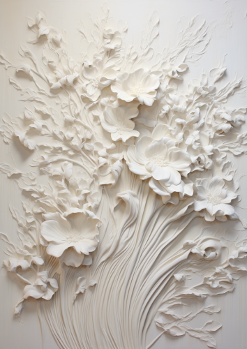 Abstract Monochromatic Fine Art Sculpture Painting