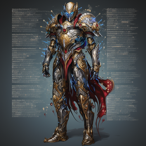 Medieval armor with gemstones and jewels