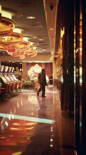 Faded photo of 1980s Las Vegas casino interior