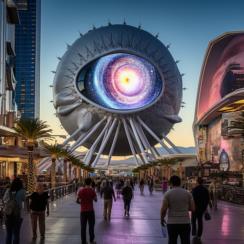 Fascinating projection on Las Vegas sphere